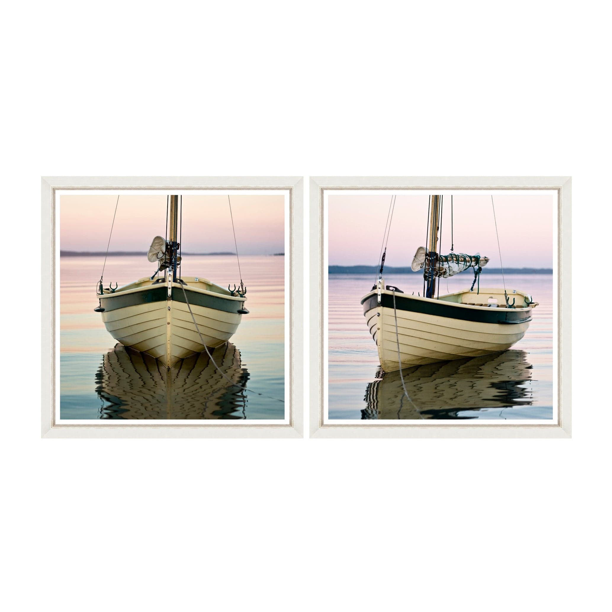 Tablou 2 piese Framed Art Boat Tranquil