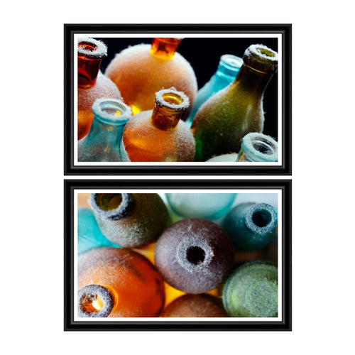 Global Art Tablou 2 piese Framed Art Colorful Bottles I & II