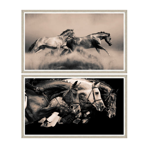 Global Art Tablou 2 piese Framed Art Running Horses