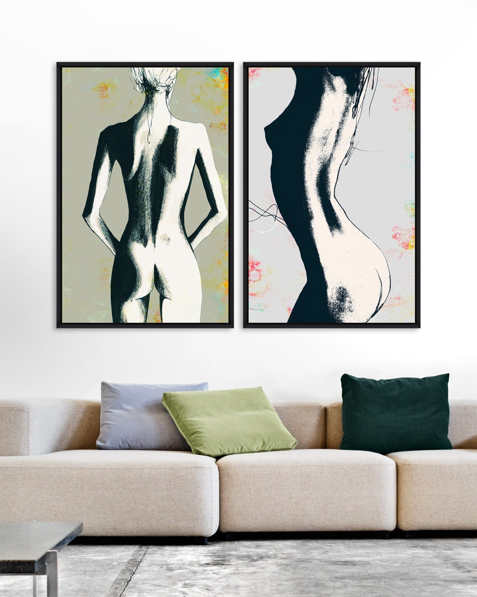 Tablou 2 piese Framed Art Sketch Nudes (3)