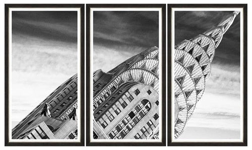 Global Art Tablou 3 piese Framed Art Chrysler Building Detail Triptych