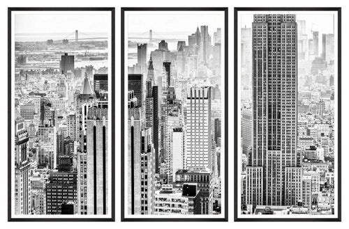 Global Art Tablou 3 piese Framed Art Manhattan View