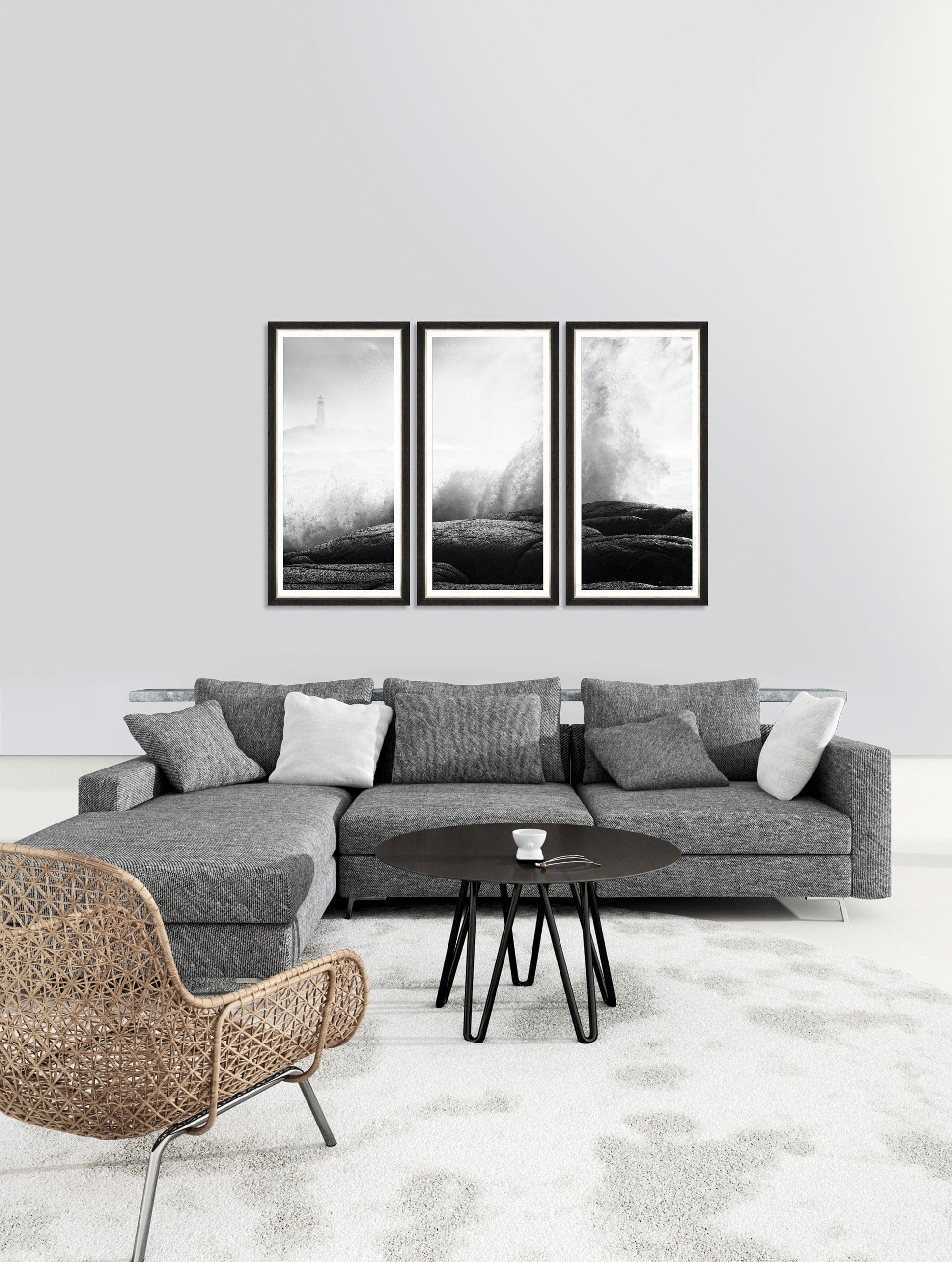 Tablou 3 piese Framed Art Seashore Splash (5)