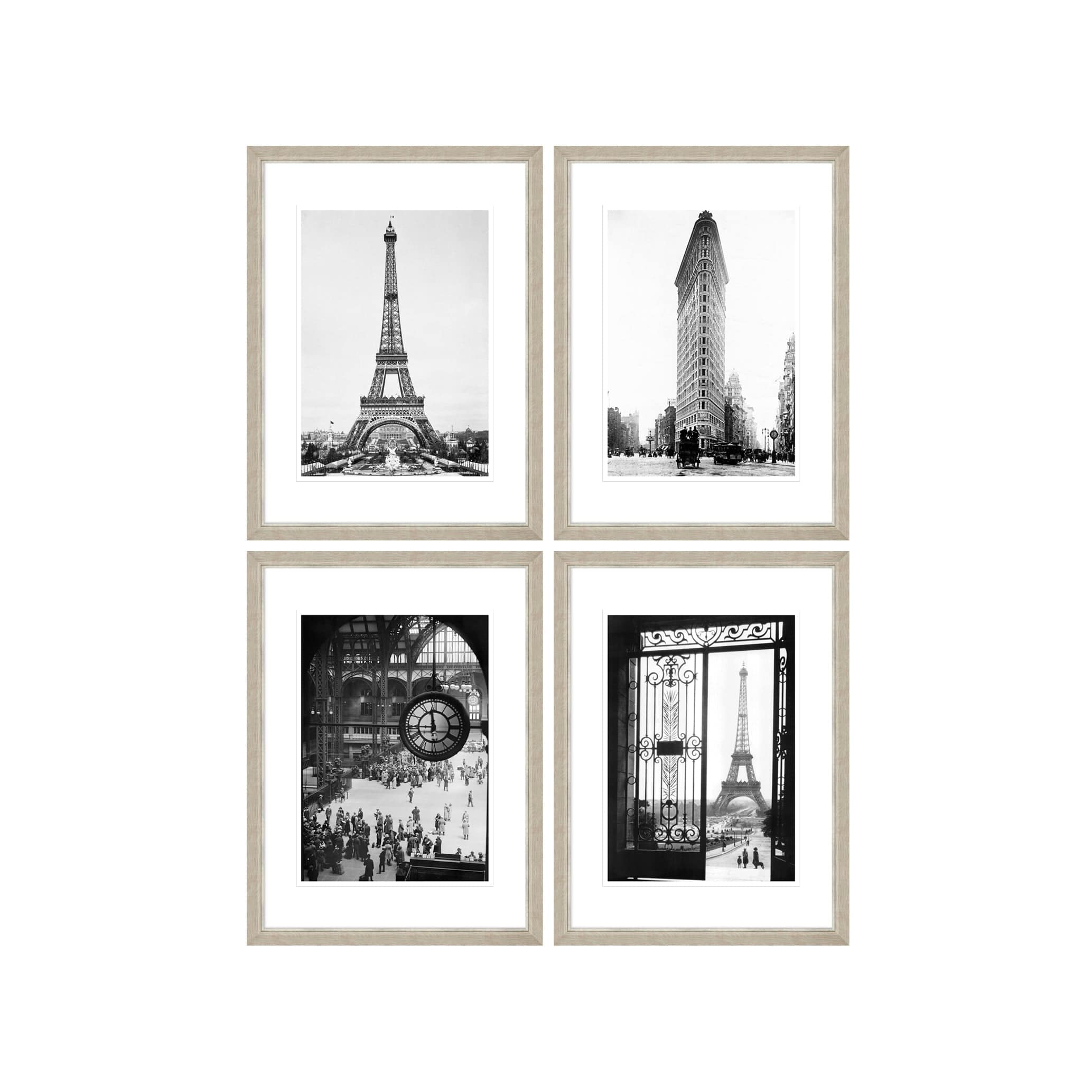 Tablou 4 piese Framed Art Vintage Architecture Set