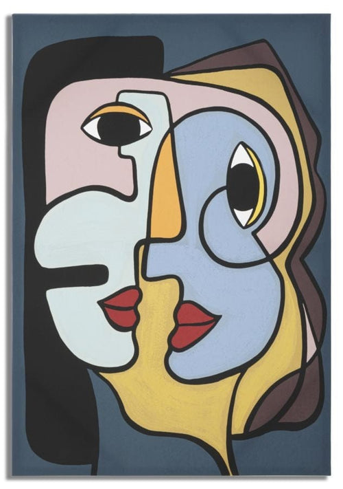 Mauro Ferretti Tablou Canvas Faces Multicolor, 60 x 90 cm