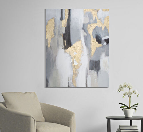 Mauro Ferretti Tablou Canvas Grey Gold Multicolor, 80 x 100 cm