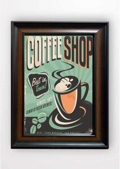 Oyo 80 x 110 cm Tablou Framed Art Coffee Shop Multicolor