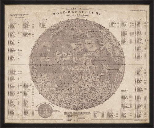 Tablou Framed Art Map Of The Moon 1880