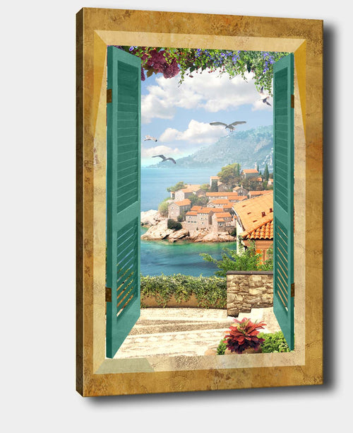 Oyo 70 x 100 cm Tablou Framed Art Mediterranean Blue Multicolor