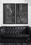 Tablou Framed Art New York Manhattan Map II (1)