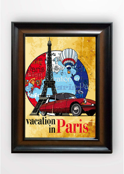 Oyo 80 x 110 cm Tablou Framed Art Paris Trip Multicolor