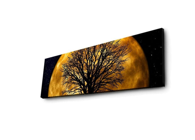 Tablou Canvas Led Close Moon 3090DACT-71 Negru / Auriu, 90 x 30 cm (4)