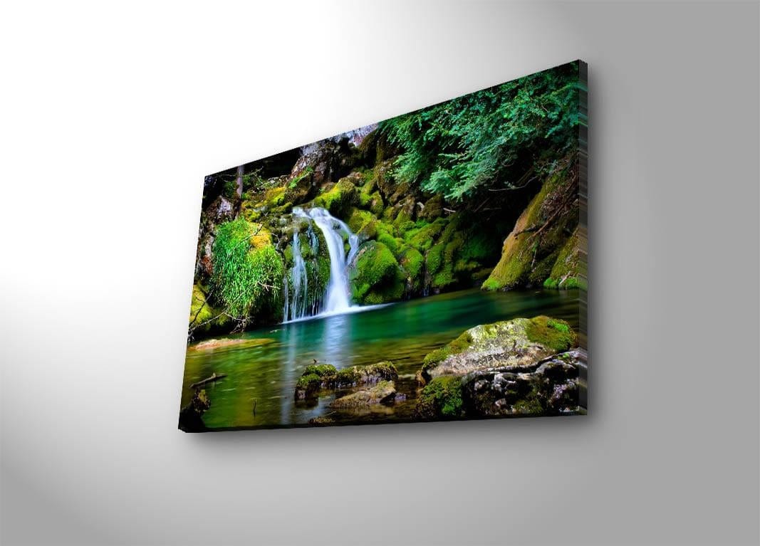 Tablou Canvas Led, Waterfall 4570DACT-34 Multicolor, 70 x 45 cm (3)