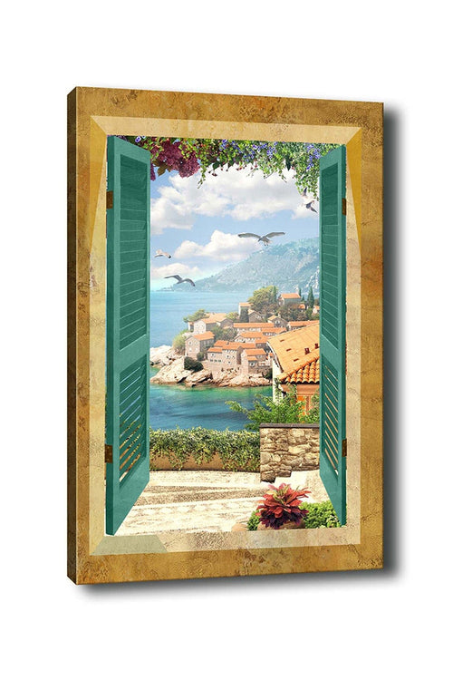 Tablou Canvas Window View 228 Multicolor, 50 x 70 cm (1)