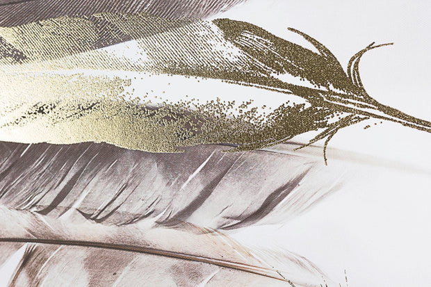Tablou pictat manual Crown P232-2 Feathers Multicolor, 122,5 x 62,5 cm (1)