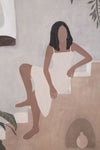 Tablou pictat manual, Lady A Multicolor, 80 x 100 cm (2)