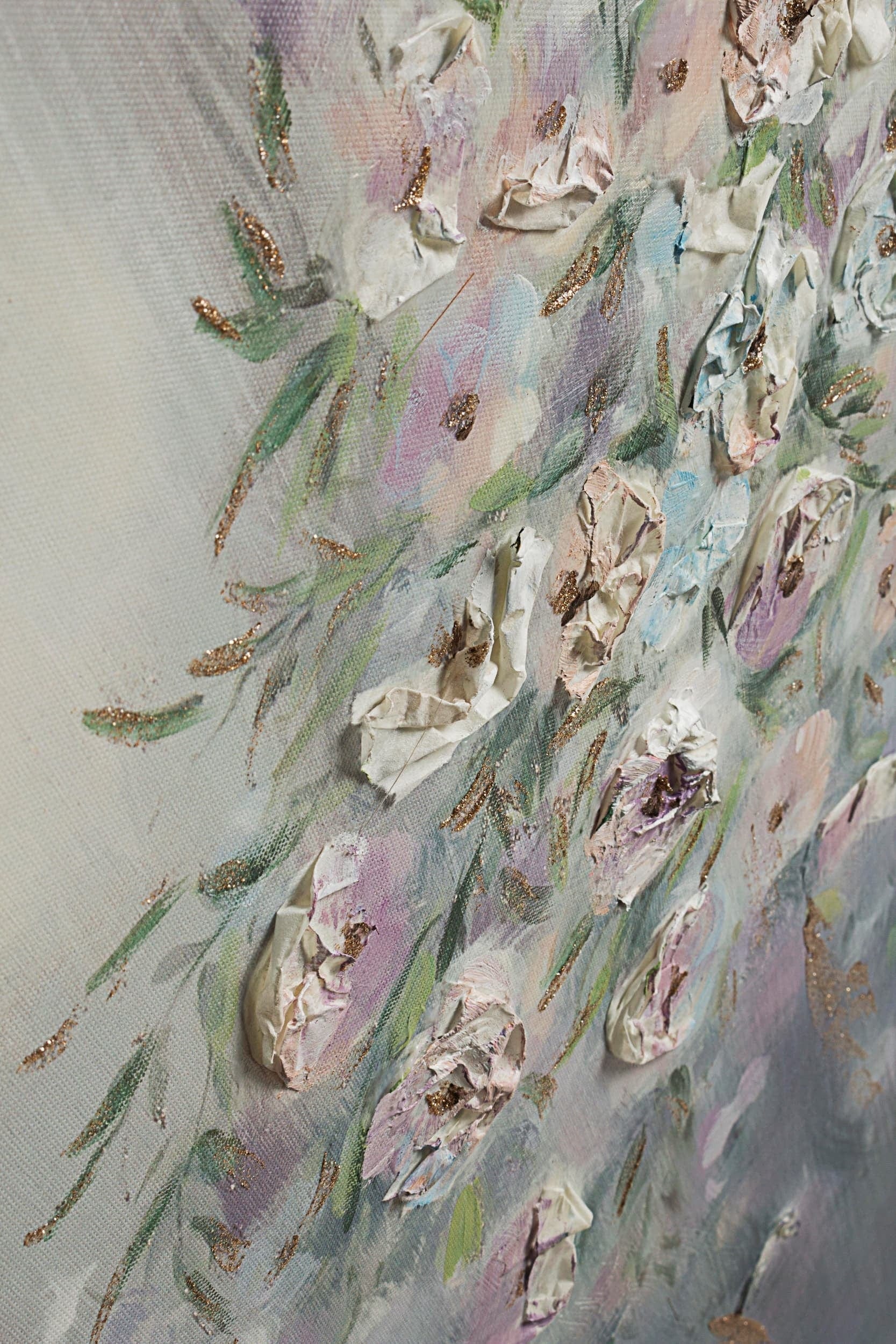 Tablou pictat manual Village CA55A Flower Dress Multicolor, 90 x 120 cm (1)