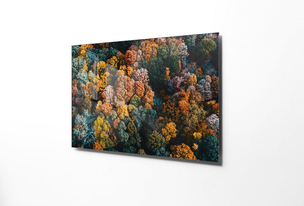 Tablou Sticla Colorful Trees 1159 Multicolor, 45 x 30 cm (3)