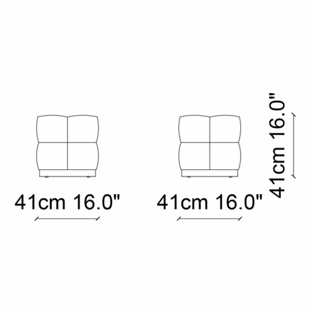 Taburet tapitat cu piele ecologica, Chocolate Maro, l41xA41xH41 cm (3)