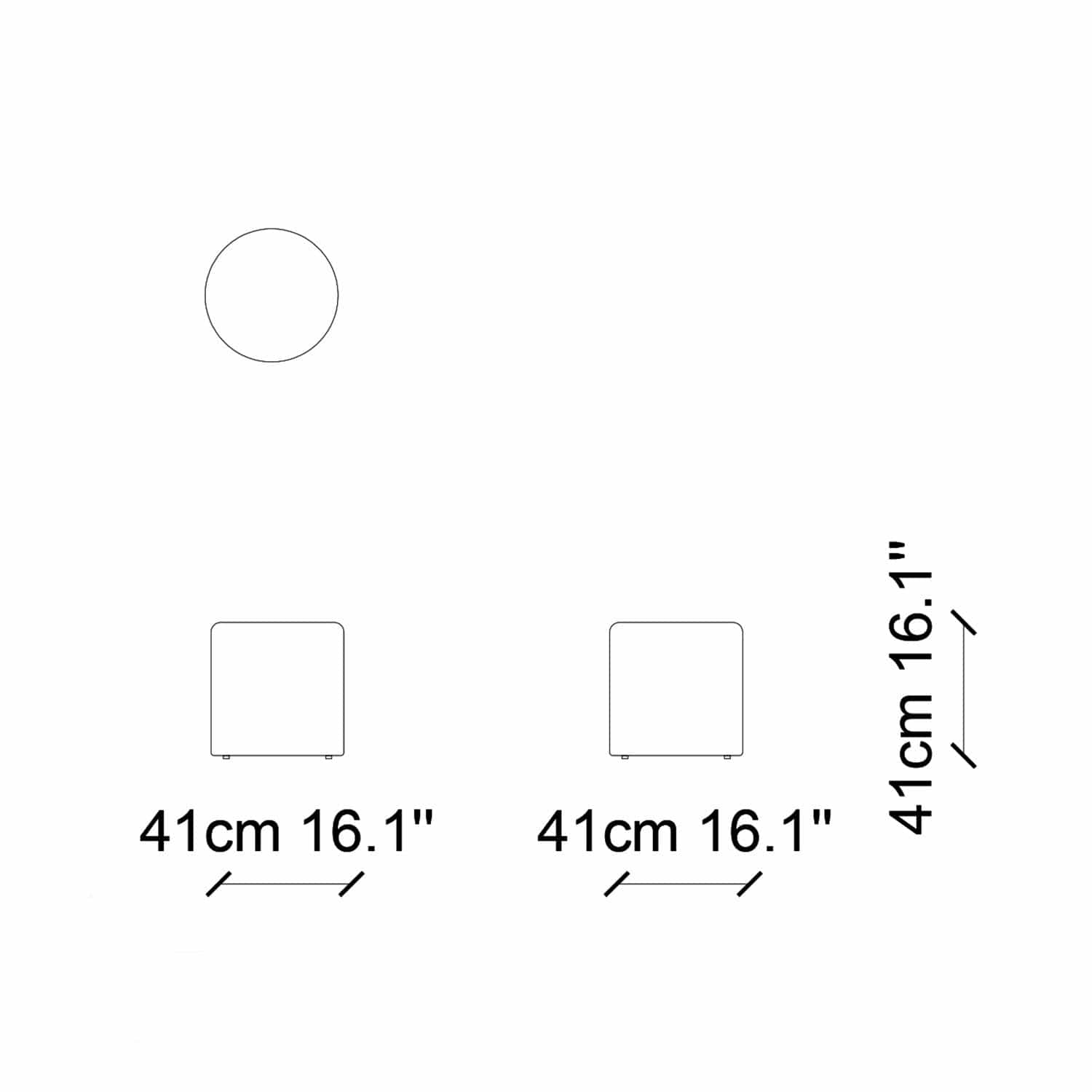 Taburet tapitat cu stofa, Ada Crem, Ø41xH41 cm (1)