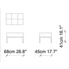 Taburet tapitat cu stofa, Design Grej, l68xA45xH41 cm (2)