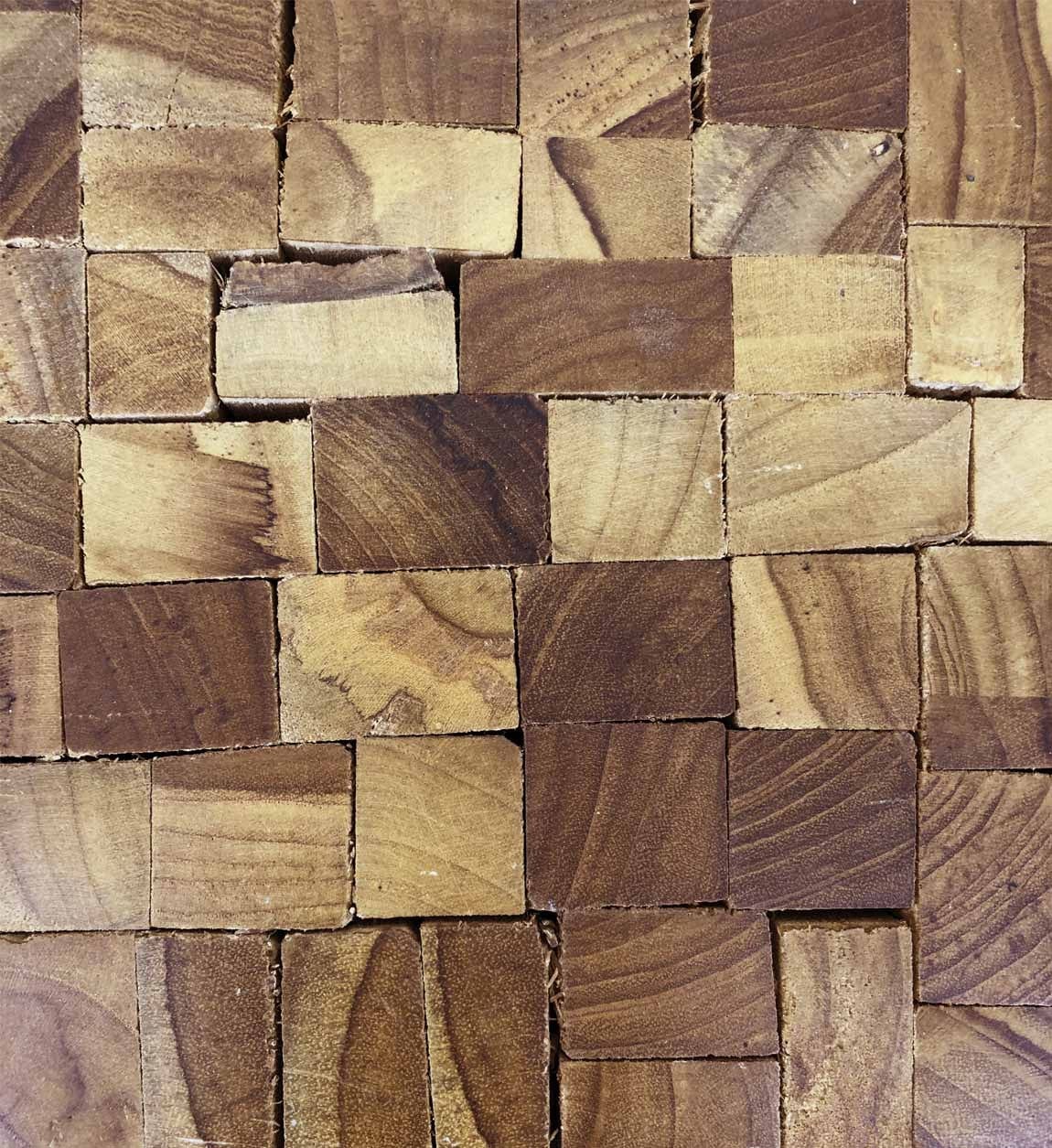 Taburet din lemn, Slat Square Natural, l40xA28xH40 cm (3)