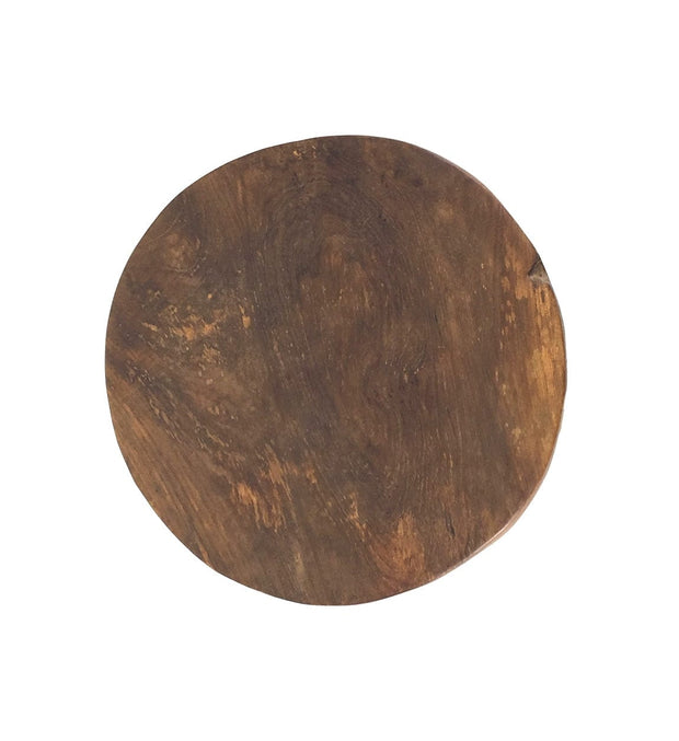 Taburet din lemn Teak Round Nuc, Ø30xH45 cm (3)