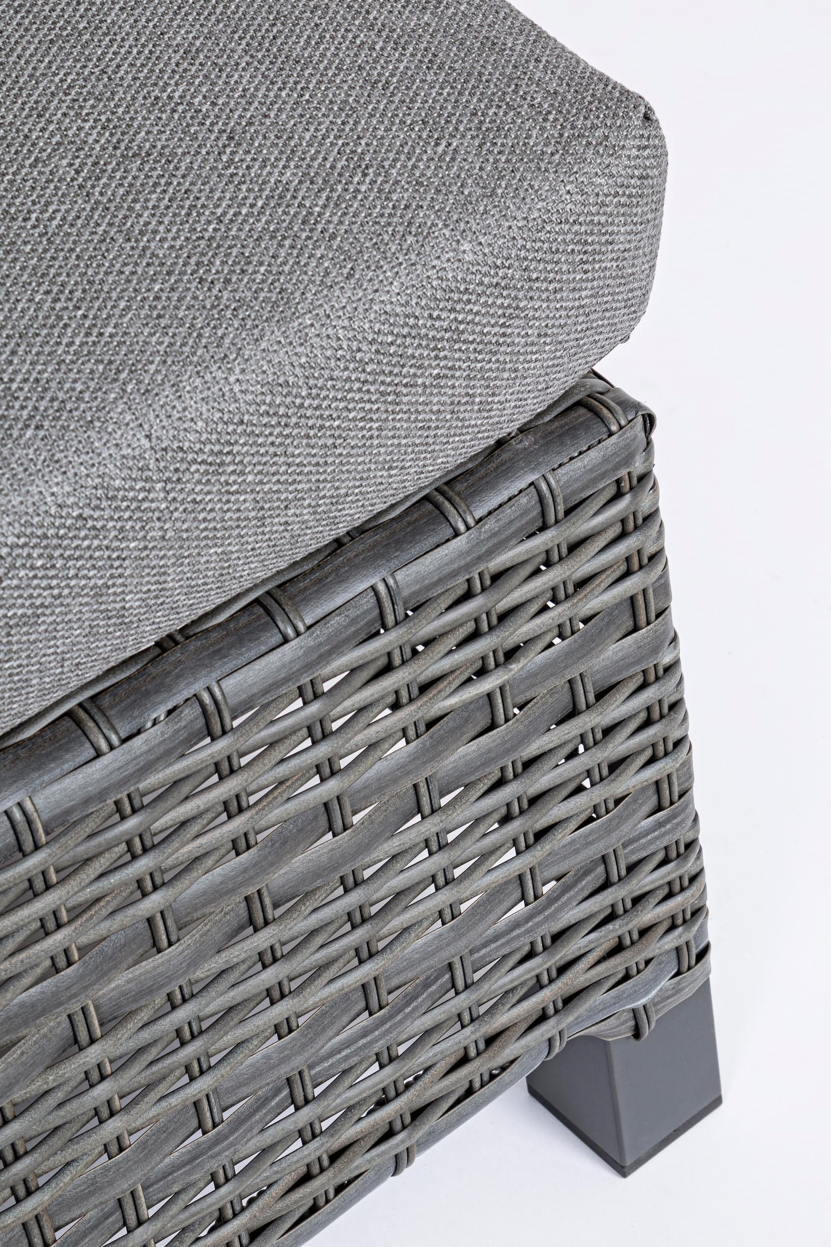 Taburet pentru terasa / gradina, din aluminiu si fibre sintetice, Britton Antracit, l57xA60xH40 cm (6)