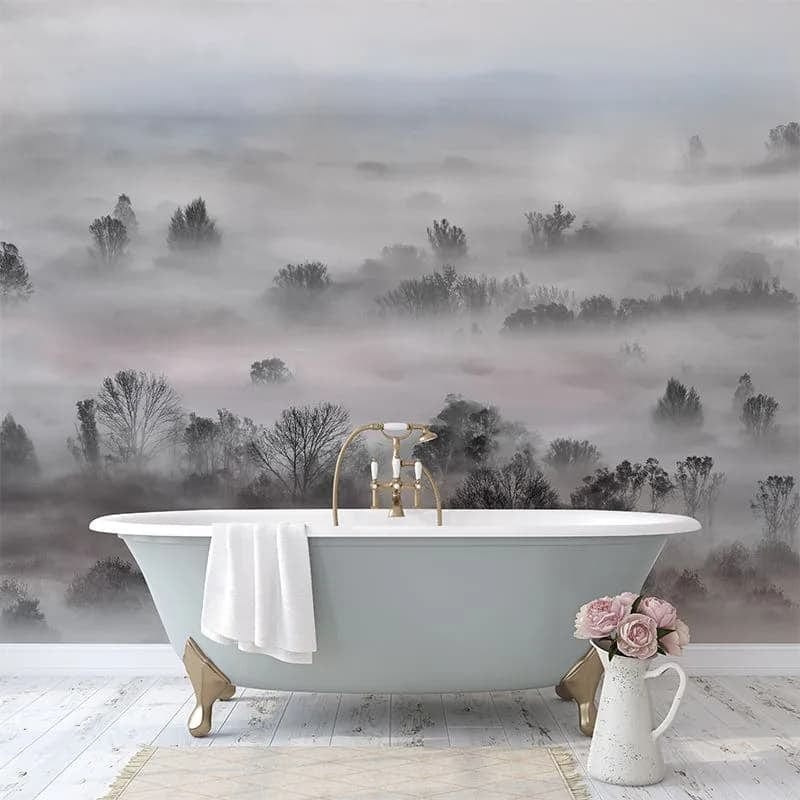 Tapet Foggy Landscape Pastels Smooth VLAdiLA (2)