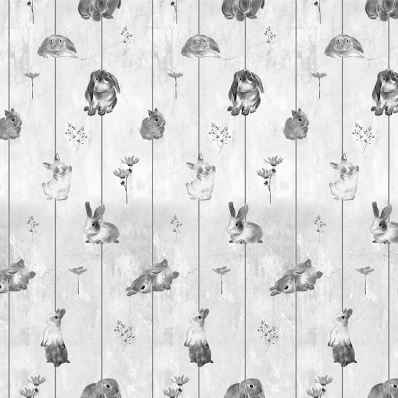 Vladila Tapet pentru copii Gray Bunnies Smooth VLAdiLA