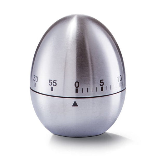 Timer mecanic pentru bucatarie, din otel inoxidabil, Egg Crom, Ø6xH7 cm