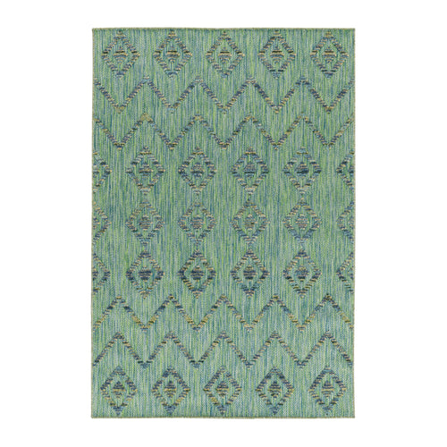 Traversa din poliester Bahama 5152 Boho Design Verde & AYYTPCH-BAHAMA5152GREEN-TRAVERSA