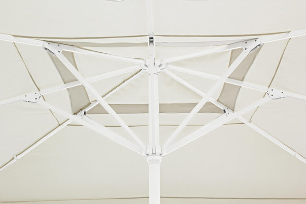Umbrela de soare, Alghero Gri Deschis / Alb, L400xl400xH358 cm (3)