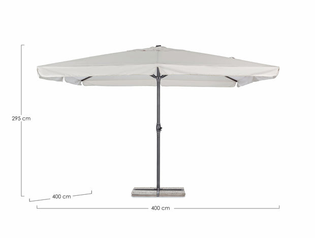 Umbrela de soare, Alghero Gri Deschis / Negru, L400xl400xH295 cm (4)