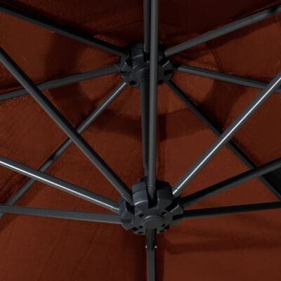 Umbrela de soare cu montaj pe perete, Reda Caramiziu, Ø300xH131 cm (1)