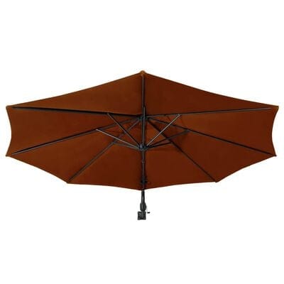 Umbrela de soare cu montaj pe perete, Reda Caramiziu, Ø300xH131 cm (3)