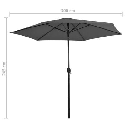 Umbrela de soare, Laila Antracit, Ø300xH245 cm (6)