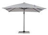 Umbrela de soare suspendata, cu LED solar inclus, Ines Gri Deschis, L300xl300xH265 cm (2)