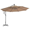 Umbrela de soare suspendata, Zamir Grej, Ø350xH280 cm (2)