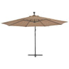 Umbrela de soare suspendata, Zamir Grej, Ø350xH280 cm (1)