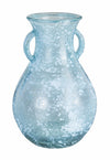 Bizzotto Albastru Vaza decorativa din sticla reciclata, Arleen S, Ø16xH24 cm
