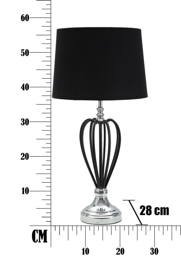 Veioza Glam Darky Tall Negru / Argintiu (6)