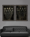 Tablou 2 piese Framed Art Visual Acuity Eye Chart I&II (3)