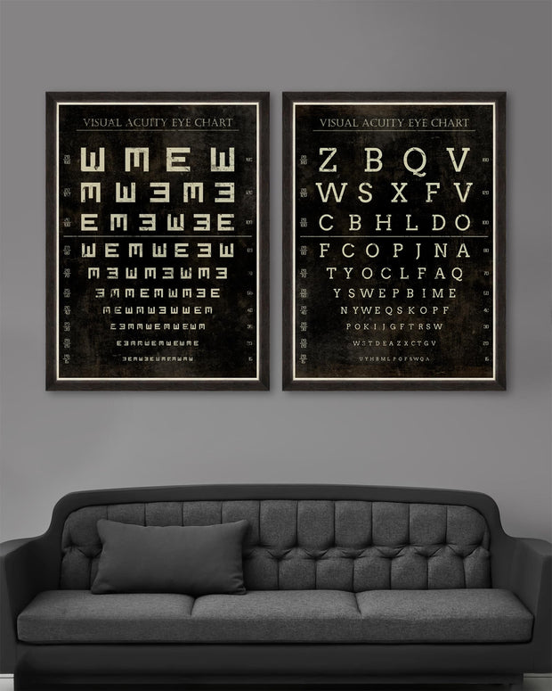 Tablou 2 piese Framed Art Visual Acuity Eye Chart I&II (3)