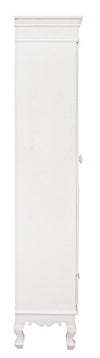 Vitrina din MDF, cu 1 sertar si 1 usa, Clorine Ivoir / Alb, l50xA34xH181 cm (5)